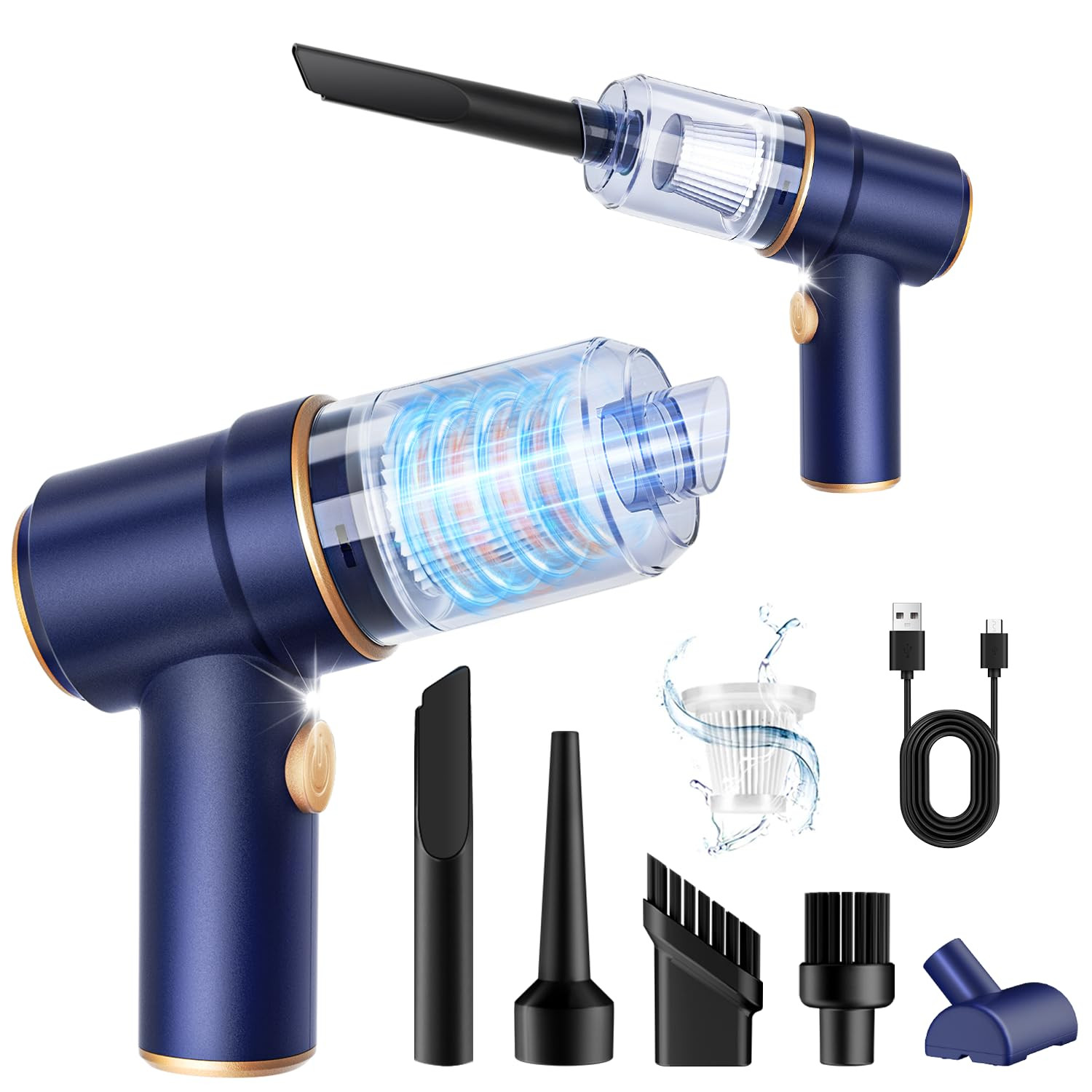 KMM Handheld Car Vacuum Cleaner, 9000Pa Vacuum Cleaner and Air Duster, 120W High Power Hand Held ... | Amazon (US)