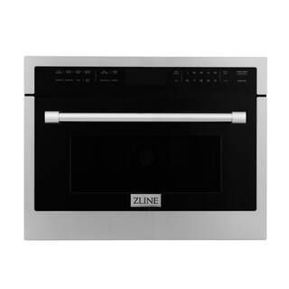 ZLINE Kitchen and Bath 24" 1.6 cu. Fit. Built-in Convection Microwave Oven with Speed Cook in Sta... | The Home Depot