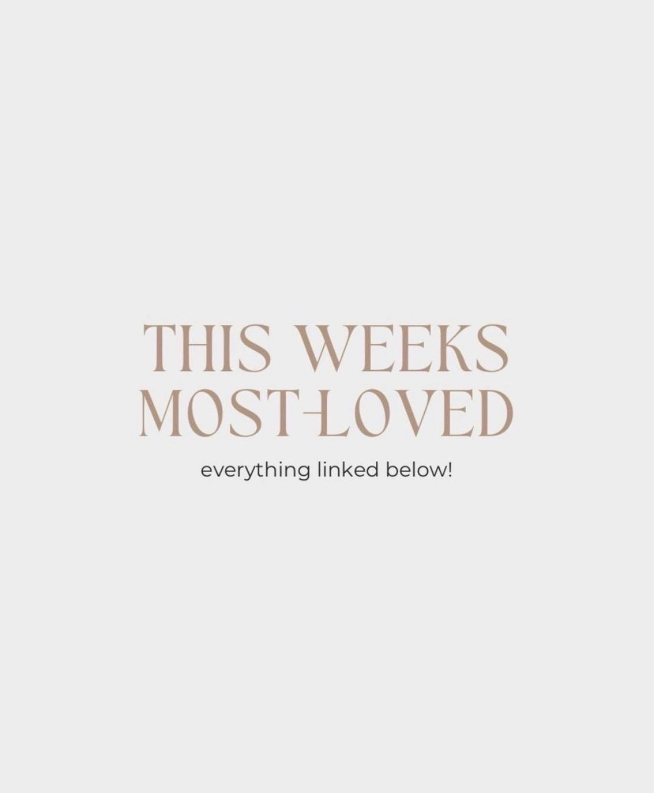 This week’s most loved! 🤎 So many good early fall finds + pieces you can wear now and into the next season. Linking all of the best sellers in one place!

#LTKSeasonal #LTKgrwm #LTKmomlife