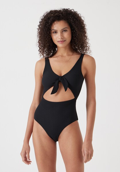 Tie Front Texture Swimsuit | Hush UK