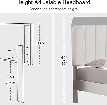 VECELO Twin Size Upholstered Bed Frame with Adjustable Headboard, Velvet Platform Bedframe Mattre... | Amazon (US)