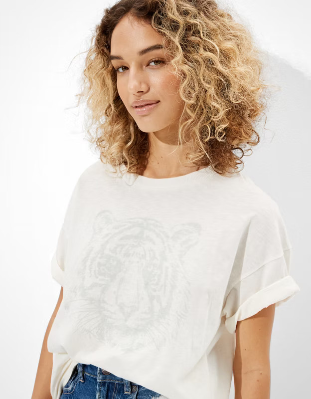 AE Oversized Animal Graphic T-Shirt | American Eagle Outfitters (US & CA)