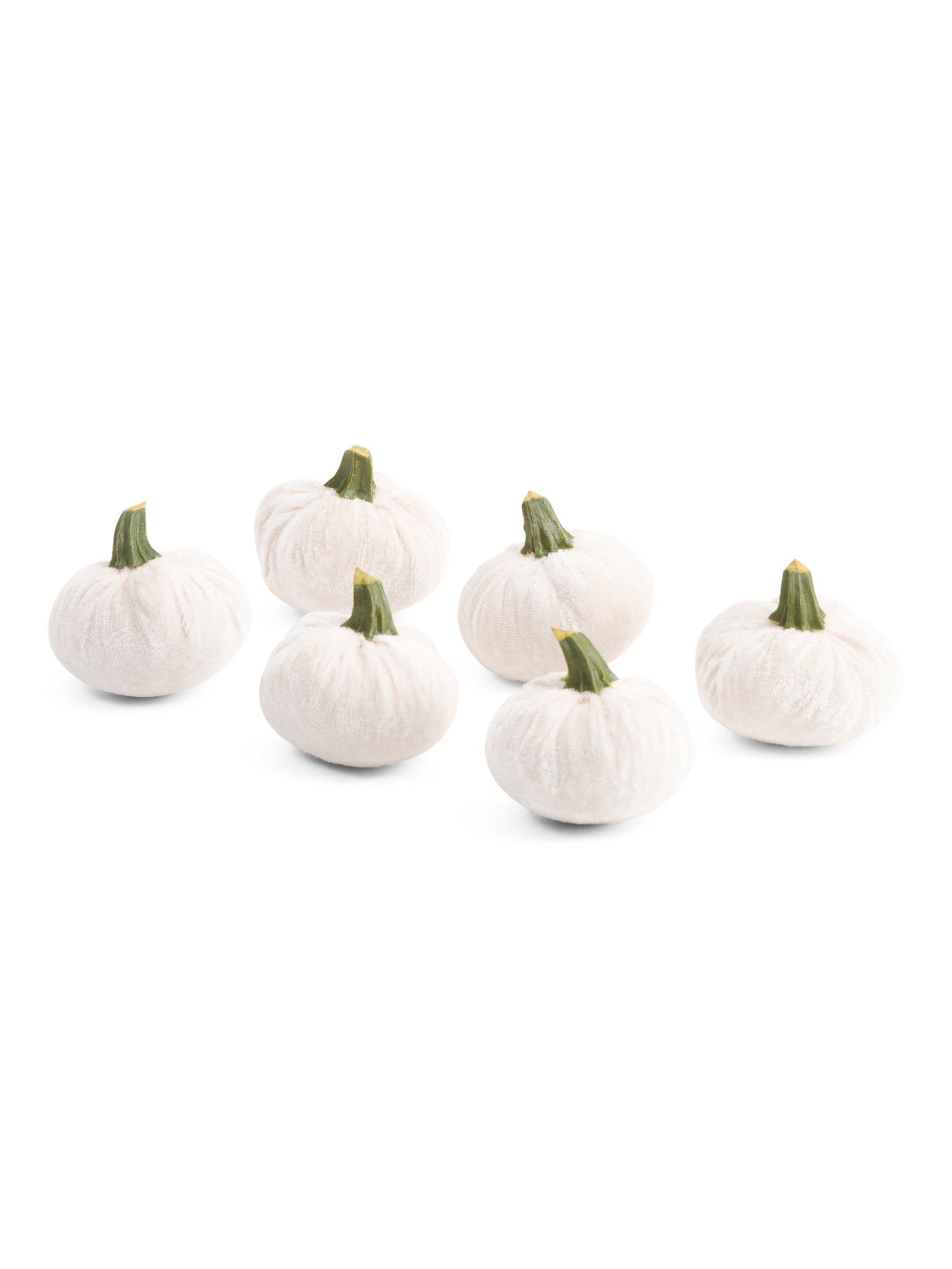 Set Of 6 Velvet Pumpkins | TJ Maxx