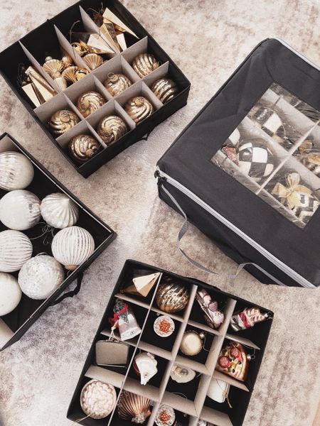 This ornament storage is a must have for the holidavs! So easy to put away ornaments at the end of the season and ensures they're safe #StylinbyAylin