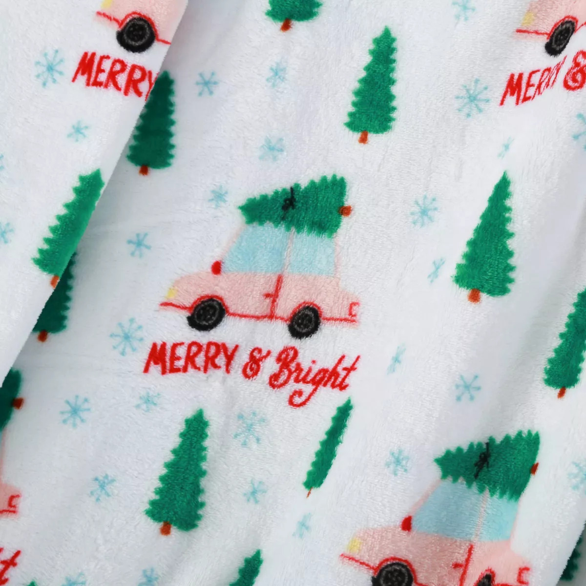 Merry and Bright Car Plush Christmas Throw Blanket White - Wondershop™ | Target
