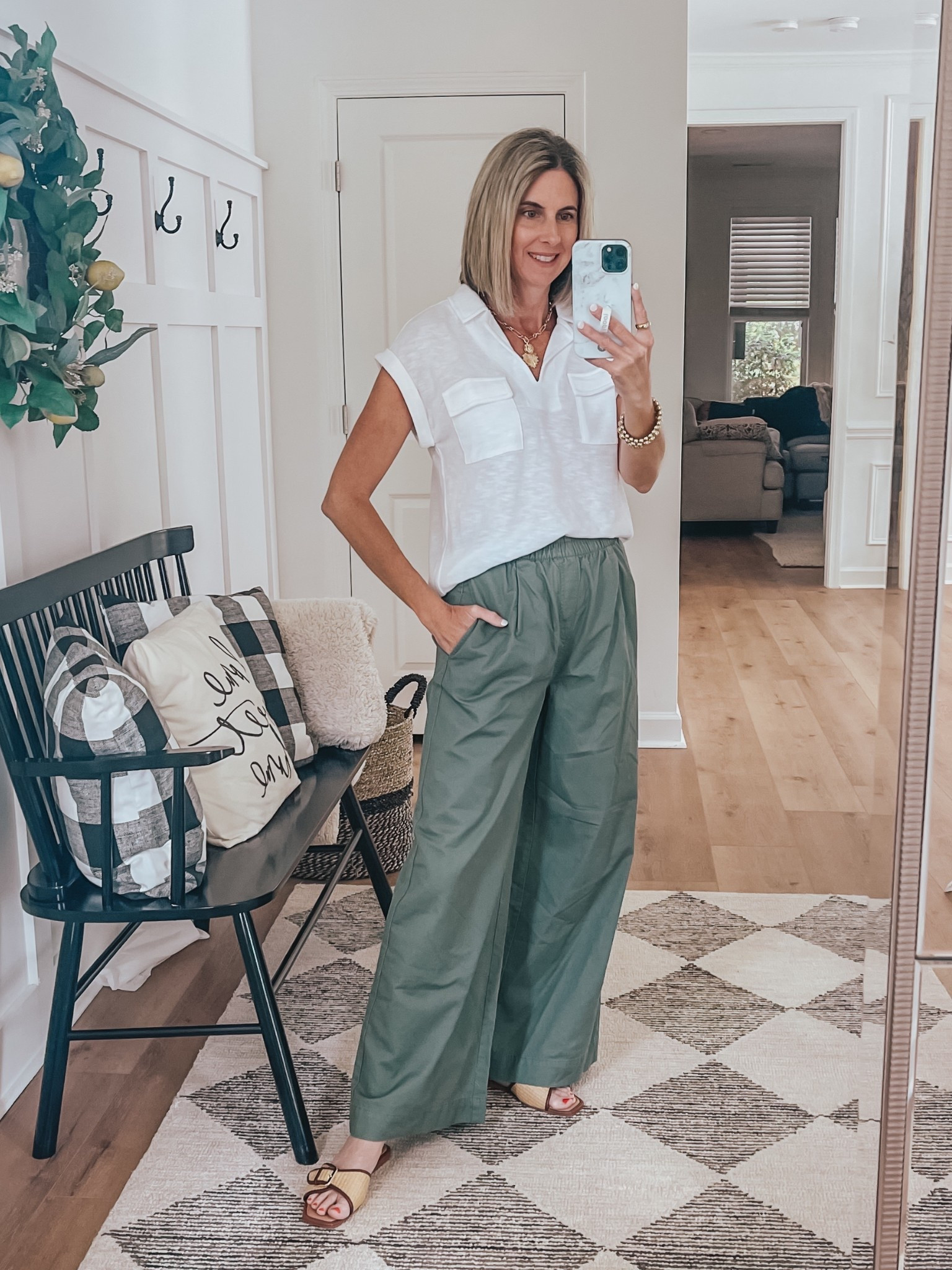 40% plus an extra 20% off pants & top. These pull on pants are SO comfortable! I love the wide leg style! Pair great with sneakers or sandals. Wearing an xs in the top and pants. Both come in other colors

#loveloft #loft #springstyle #ltkfindsunder50 Loft spring finds

#LTKOver40 #LTKSeasonal #LTKSaleAlert