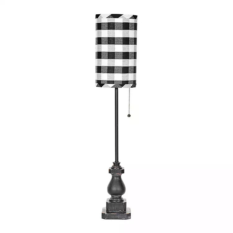 Margot Distressed Black Candlestick Buffet Lamp | Kirkland's Home