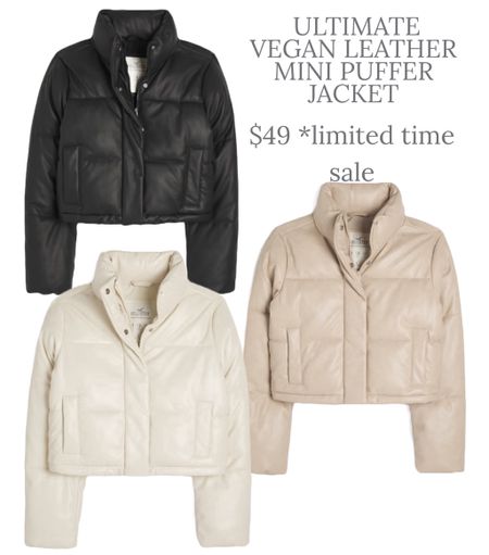 Limited time sale $49 mini puffer jackets with vegan leather ❤️

#LTKsalealert #LTKfindsunder50