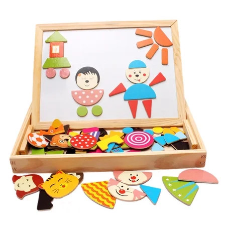 Multifunctional Writing Board Magnetic Puzzle Sketchpad Wooden Educational MSYG | Walmart (US)