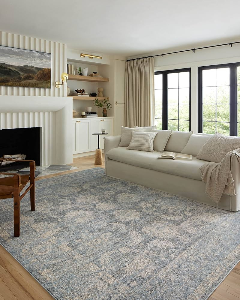 Loloi Odette Sky/Beige 7'-10" x 10' Area Rug | Amazon (US)
