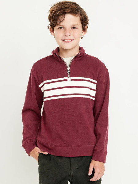 French Rib Quarter-Zip Sweater for Boys | Old Navy (US)