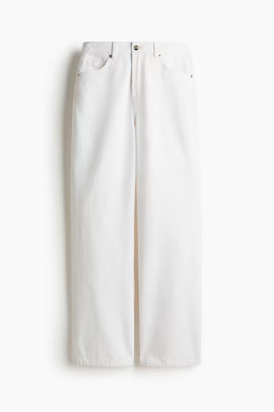 H & M - Wide High Jeans - White | H&M (UK, MY, IN, SG, PH, TW, HK)