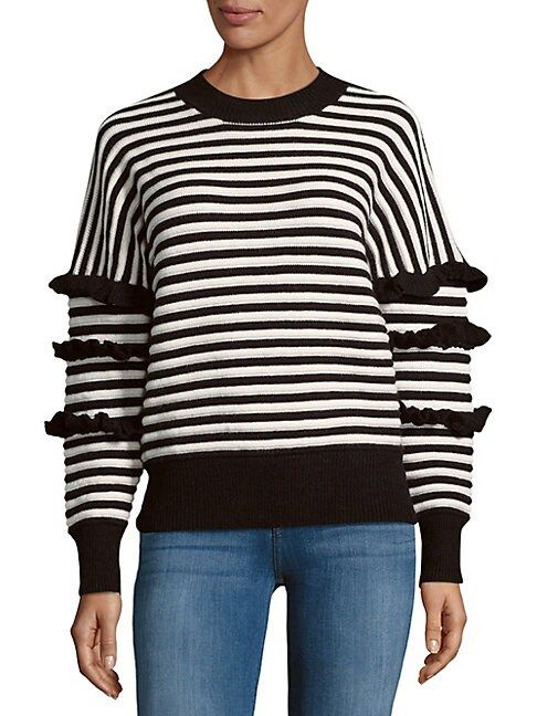 Striped Ruffle Sweater | Saks Fifth Avenue OFF 5TH