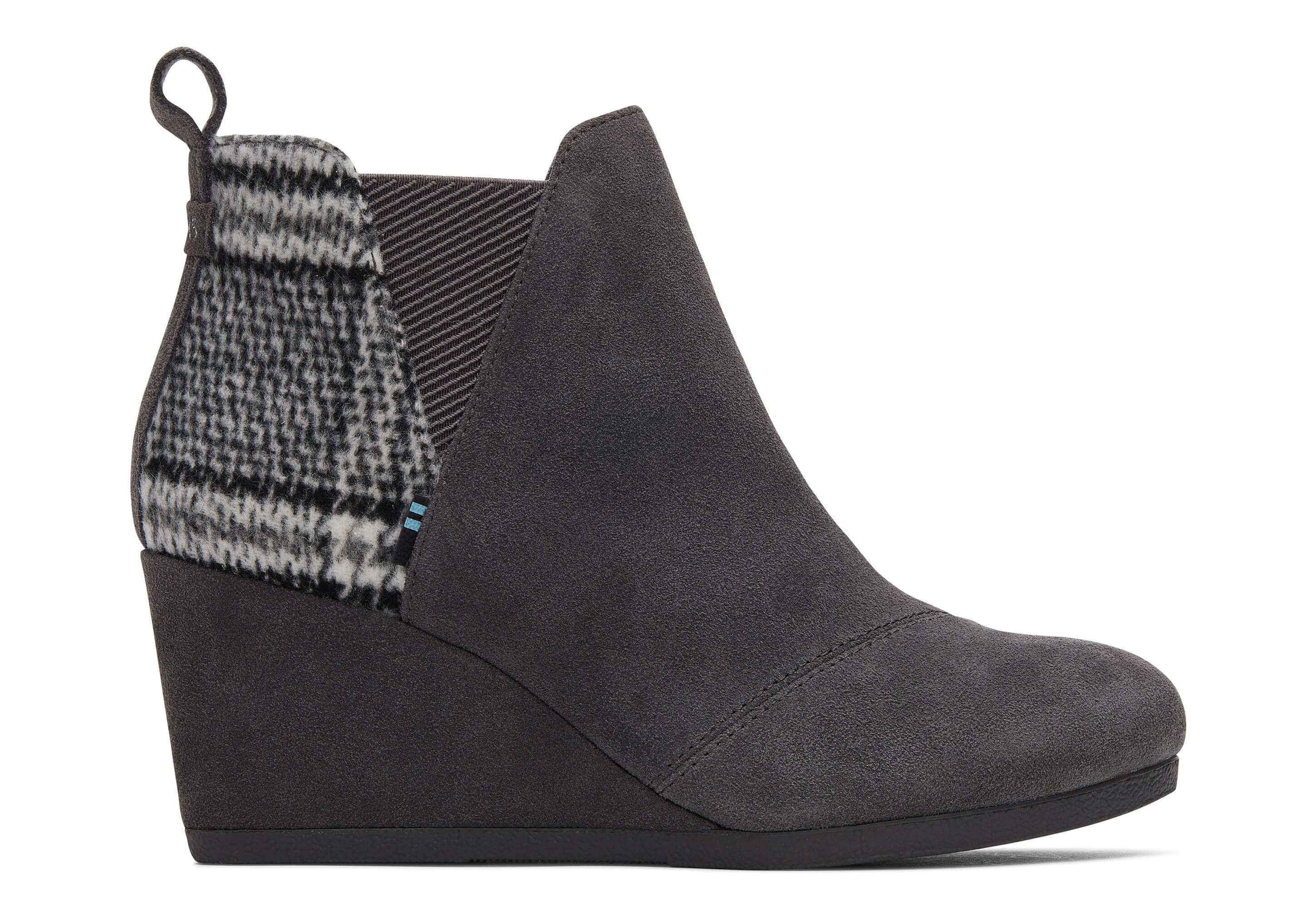 Women's Grey Plaid Kelsey Suede Boot | TOMS | TOMS (US)