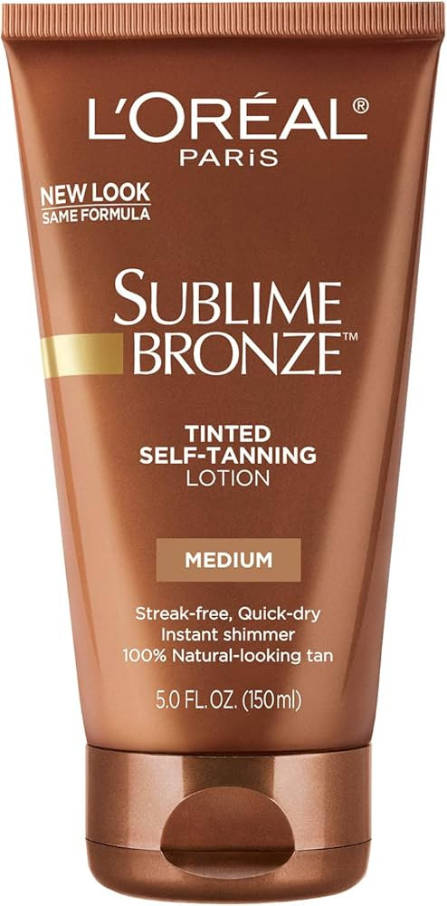 L'Oreal Paris Sublime Bronze Tinted Self Tanning Lotion, Medium Natural Tan 5 fl. Oz | Amazon (US)
