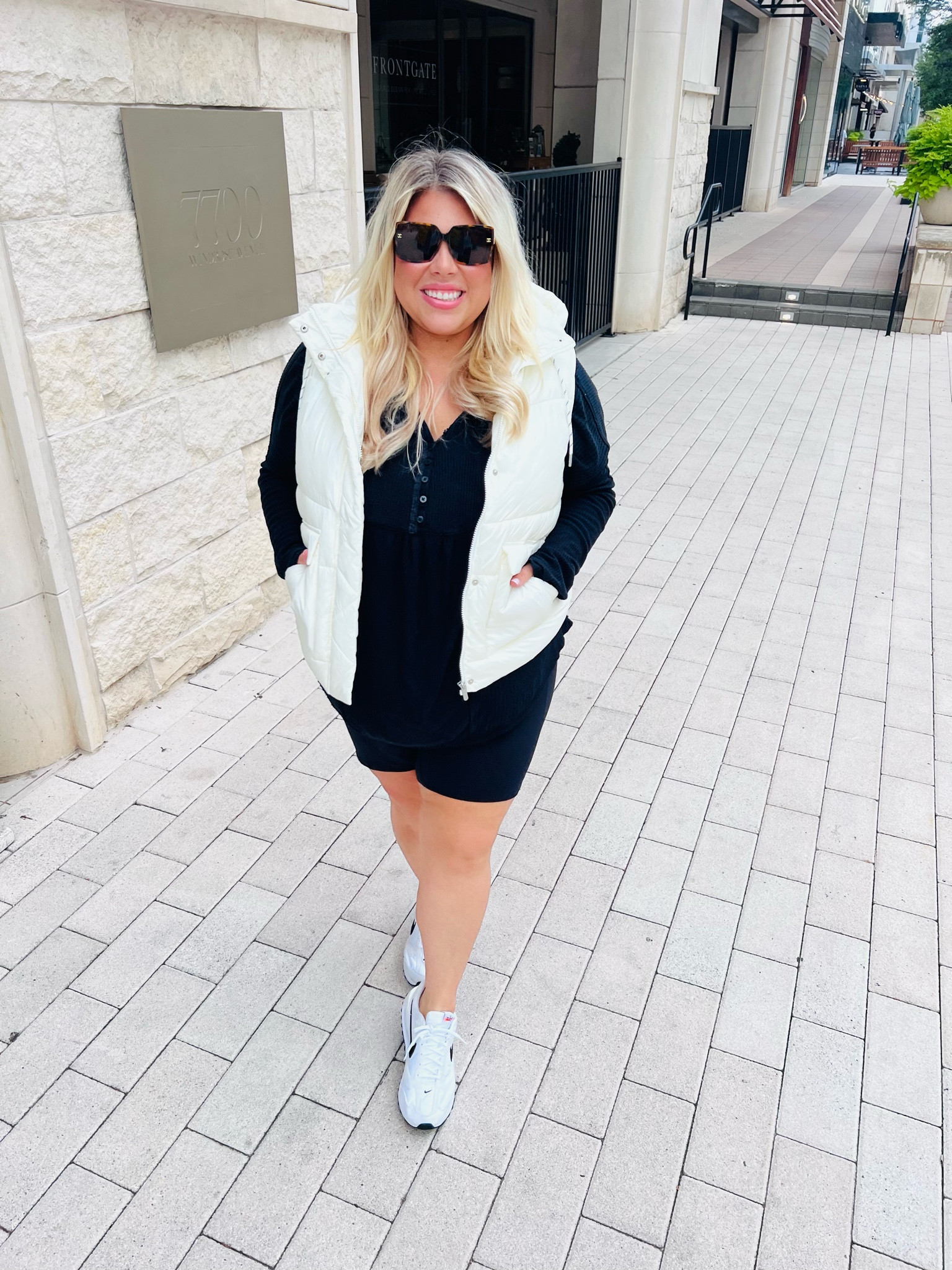 BACK IN STOCK!! 
Wearing an XL in the top, vest, and biker shorts! 

#LTKstyletip #LTKcurves #LTKxNSale