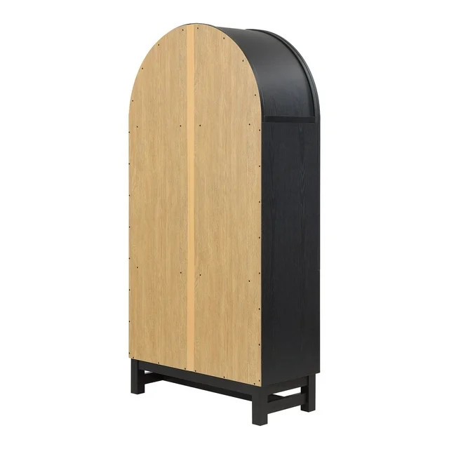 Better Homes & Gardens Juliet Kitchen Rounded Arch Cabinet, Rich Black | Walmart (US)