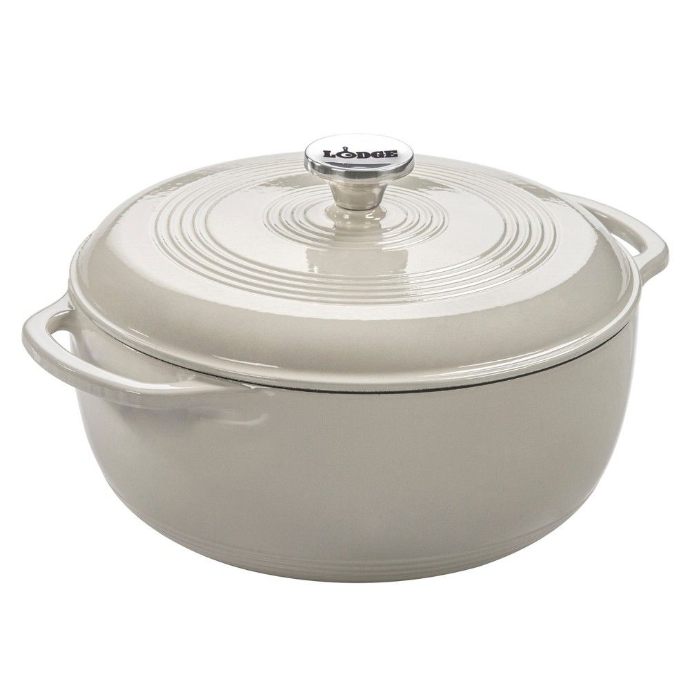 Lodge 6qt Dutch Oven Oyster, White | Target