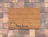 Cute Ghost Hey Boo Halloween Doormat | Fall Doormat | Customized Welcome Doormat | Personalized Door | Amazon (US)