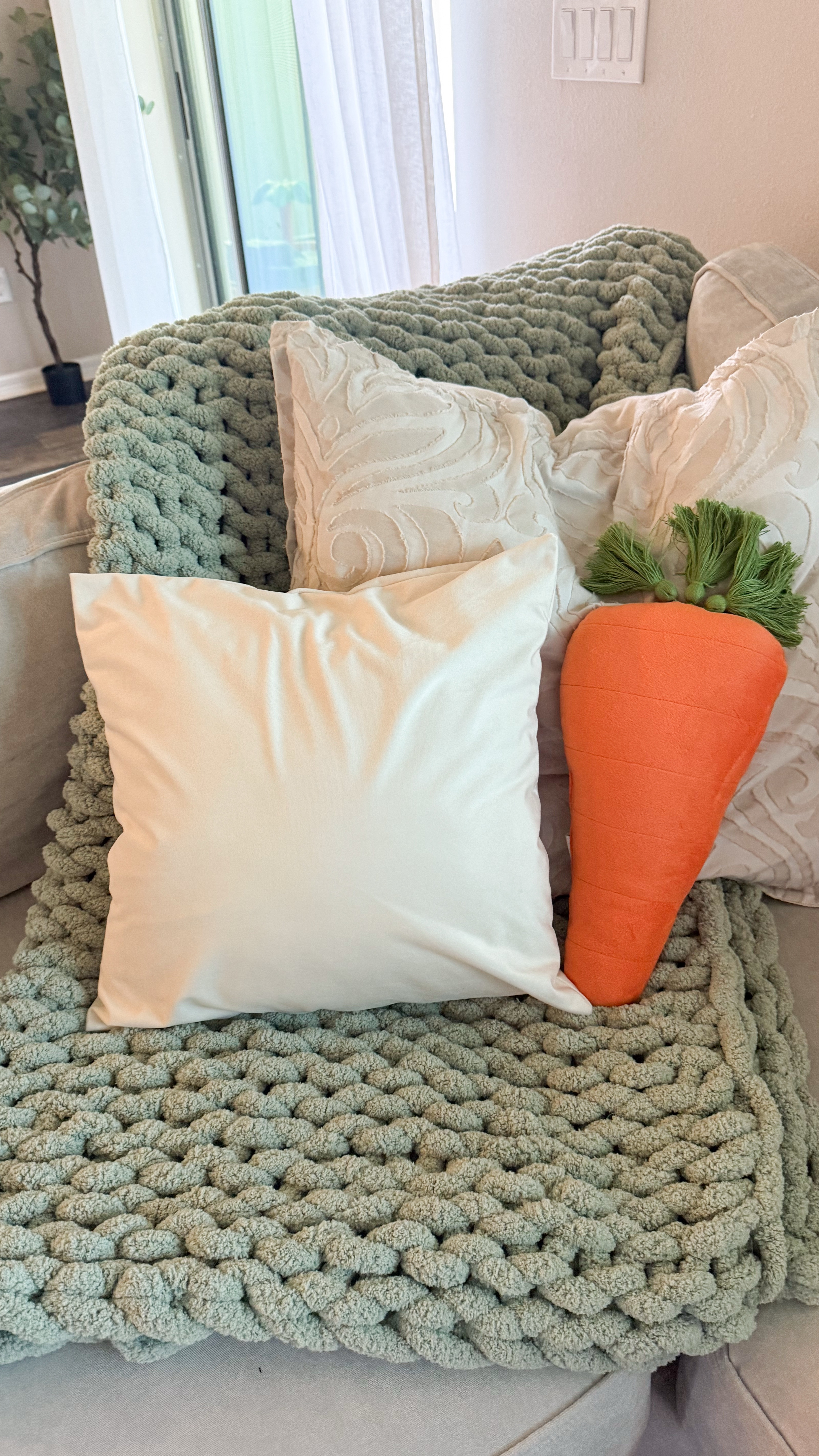 Happy Spring 🌷Let’s start decorating for Easter! I found these carrot pillows @target! They add the perfect spring touch to the living room 👌 

#LTKHome #LTKKids #LTKSeasonal