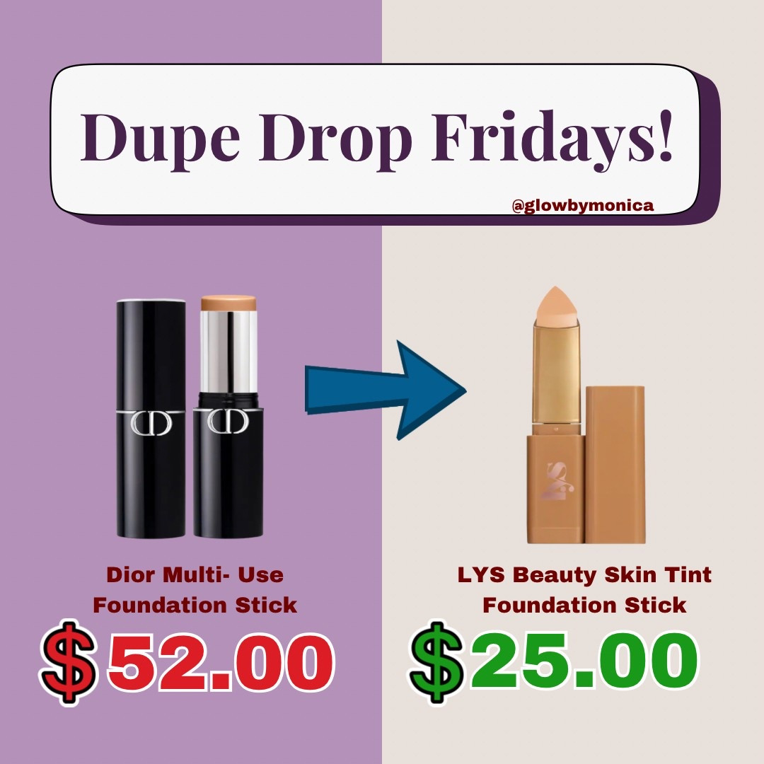 🚨DUPE ALERT🚨Dior Multi Use Foundation Stick vs LYS Beauty Skin Tint Foundation Stick

Shades are products tagged below ⬇️ 

#LTKFindsUnder50 #LTKBeauty #LTKU