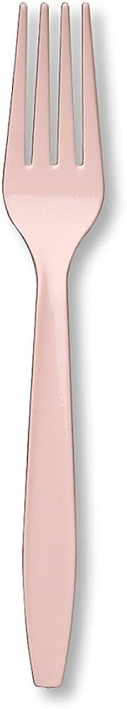 Creative Converting Touch of Color Premium 24 Count Plastic Forks, Classic Pink | Amazon (US)