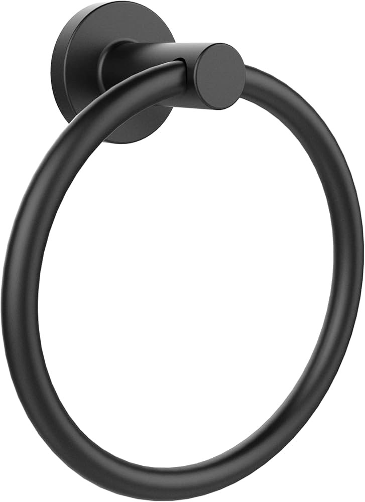 SetSail Towel Holder for Bathroom Wall Matte Black Towel Ring 304 Stainless Steel Hand Towel Holder Heavy Duty Towel Hanger for Bath, Kitchen | Amazon (US)