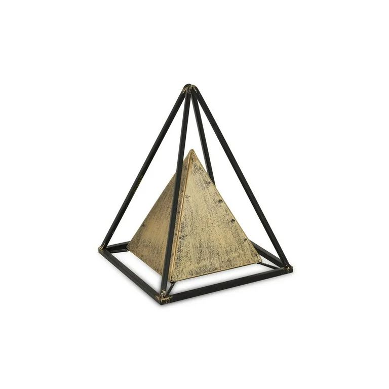 HomeRoots Home Decor Metal Triangular Decorative Sculpture Bronze | Walmart (US)