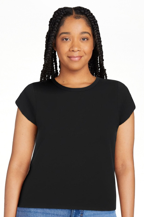 Free Assembly Women's and Women's Plus Cap Sleeve Tee, Sizes XS-4X | Walmart (US)