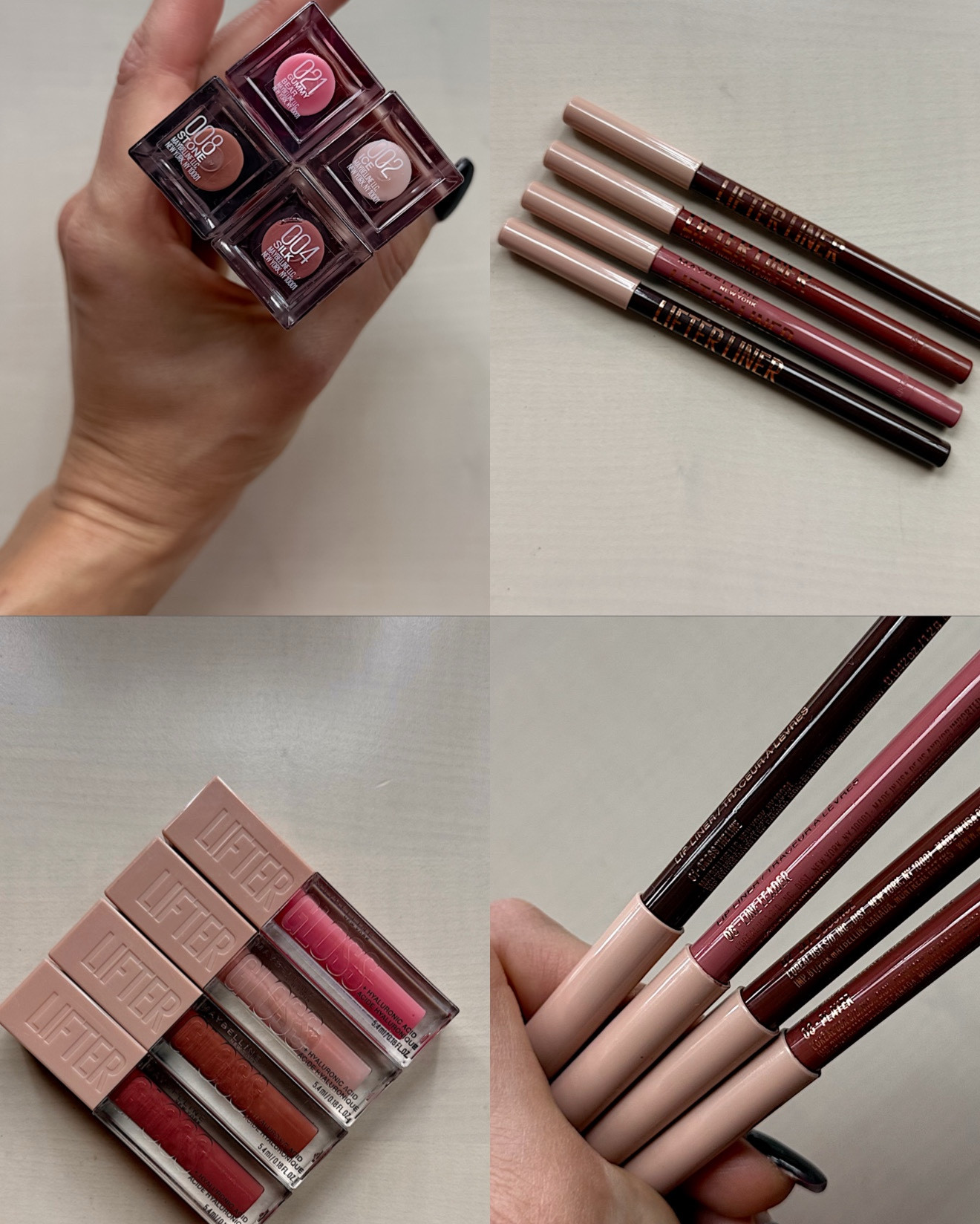 Maybelline Lipgloss.
Makeup.
These make a perfect gift too.
Quite neutral colors that can be enhanced with a lipliner or worn alone.
These don’t stick, don’t melt off your lips, and hold color for a long time 🤍 coffee ☕️ proven 😉

#LTKBeauty #LTKGiftGuide #LTKU