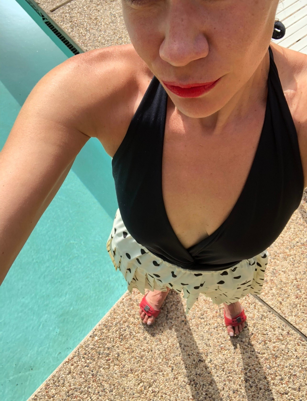 Swimsuit as a bodysuit. Polka dots. Pops of red. Watermelon for dinner. Let’s summer #investmentpiece 

#LTKOver40 #LTKStyleTip #LTKSeasonal