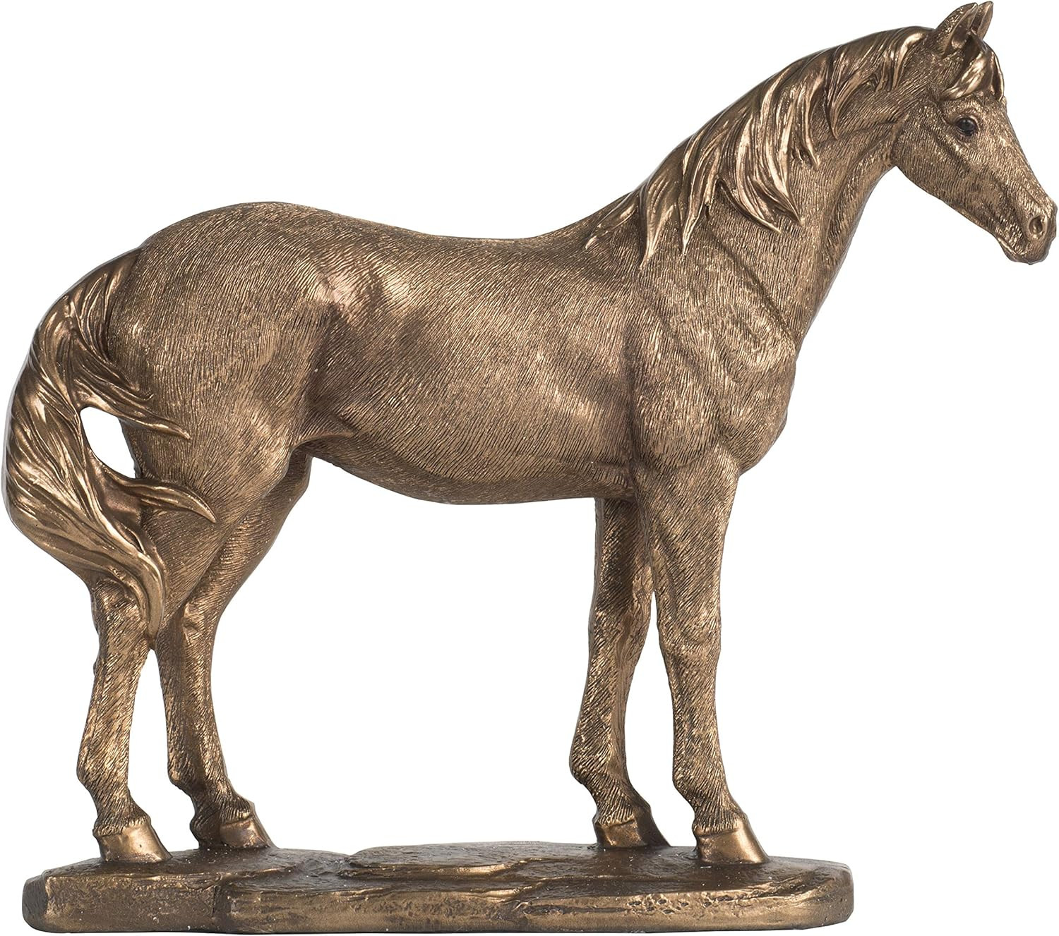 A&B 8.3" Decorative Standing Horse Sculpture in Antique Gold - Perfect for Indoor Outdoor | Amazon (US)
