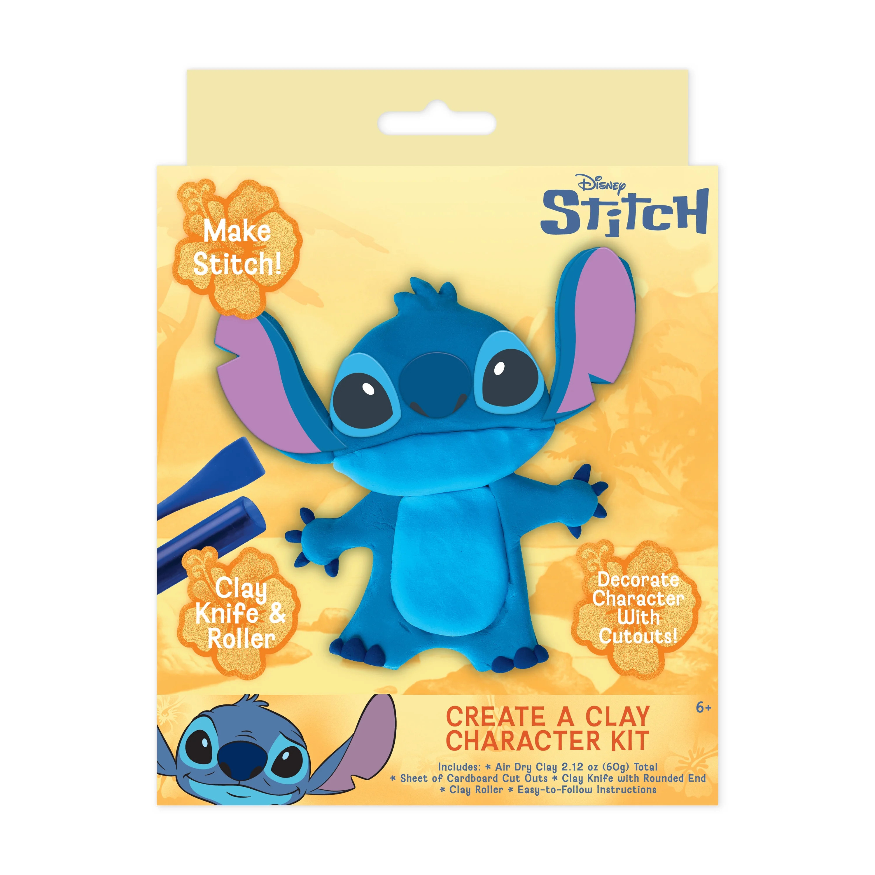 Disney Stitch Blue Create-a-Clay Character Kit, Air-Dry Modeling Clay Craft, Ages 6+ | Walmart (US)
