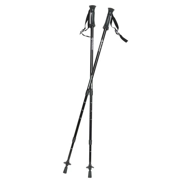 Outdoor Products Apex Trekking / Walking / Hiking Pole Set Aluminum, Black | Walmart (US)
