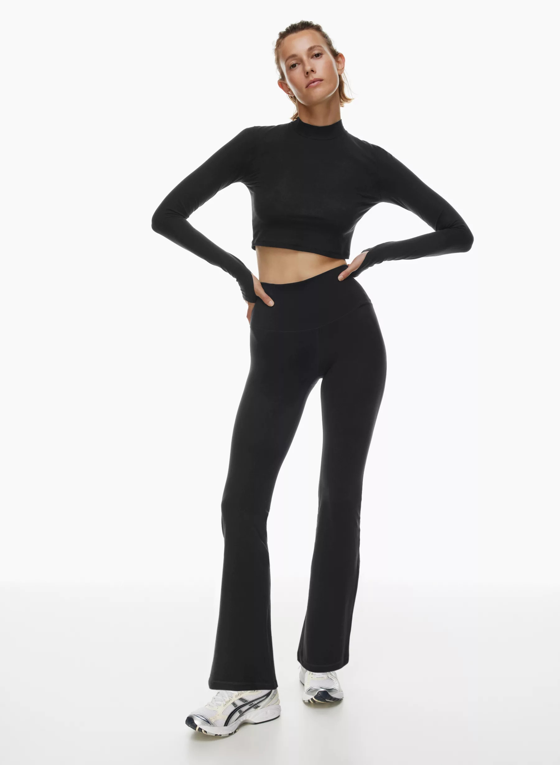 TNABUTTER™ CHEEKY FLARE HI-RISE LEGGING | Aritzia