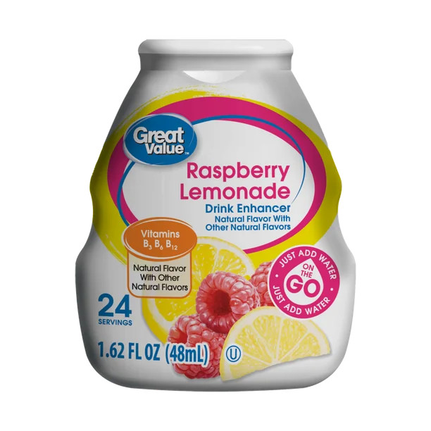 (3 Pack) Great Value Raspberry Lemonade Drink Enhancer, 1.62 fl oz | Walmart (US)