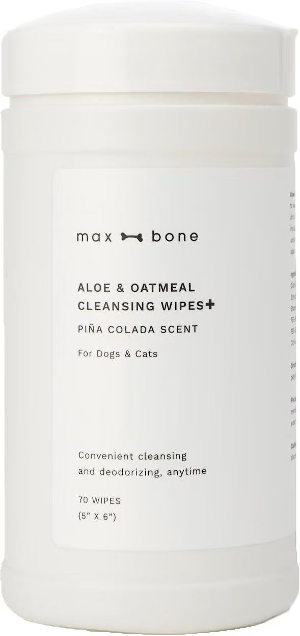 MAXBONE Aloe & Oatmeal Dog Cleansing Wipes, 70 count - Chewy.com | Chewy.com