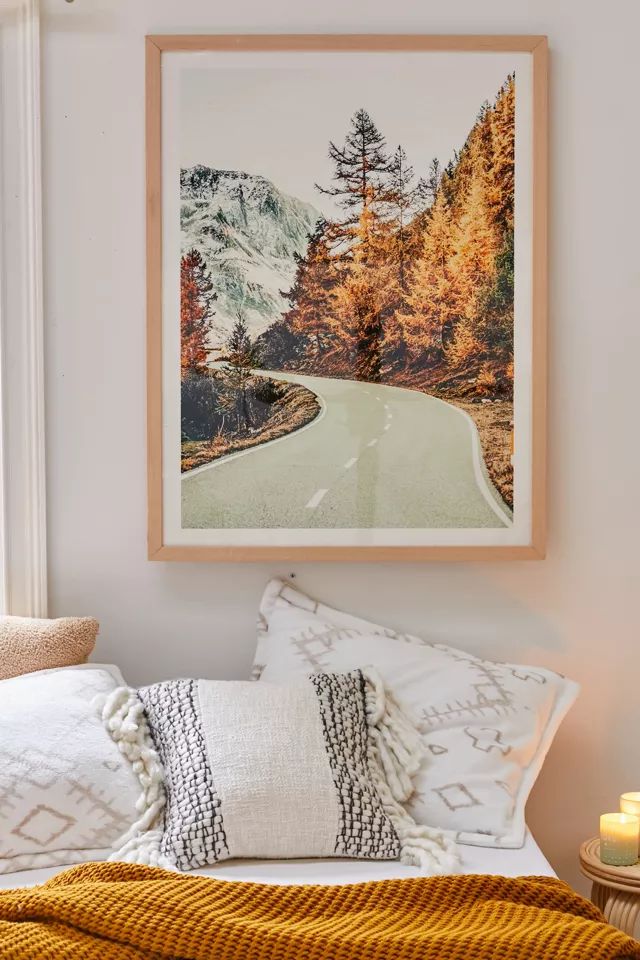 83 Oranges Snow And Gold Pine Art Print | Urban Outfitters (US and RoW)