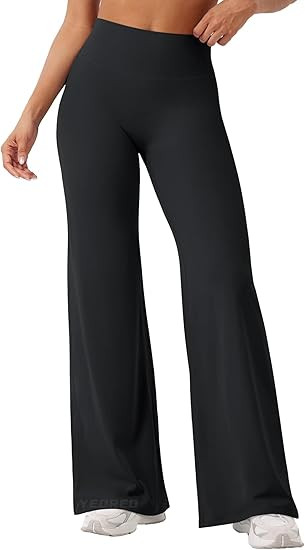 YEOREO Workout Leggings Womens No Front Seam Straight Leggings 29"/ 31.5"/ 33"/ 35" High Waist Bu... | Amazon (US)