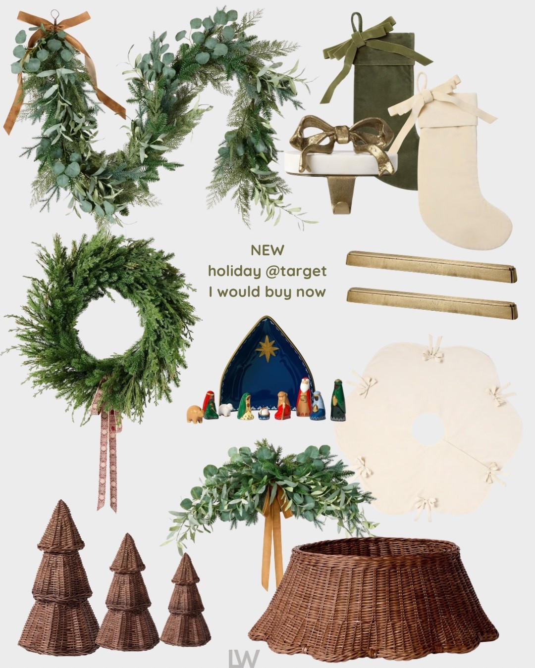 New holiday landed today at target! These are the pieces that sell out and are always the best of the season! Especially the greenery. 