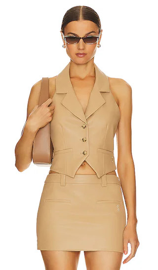 Gideon Vest in Fawn Brown | Revolve Clothing (Global)