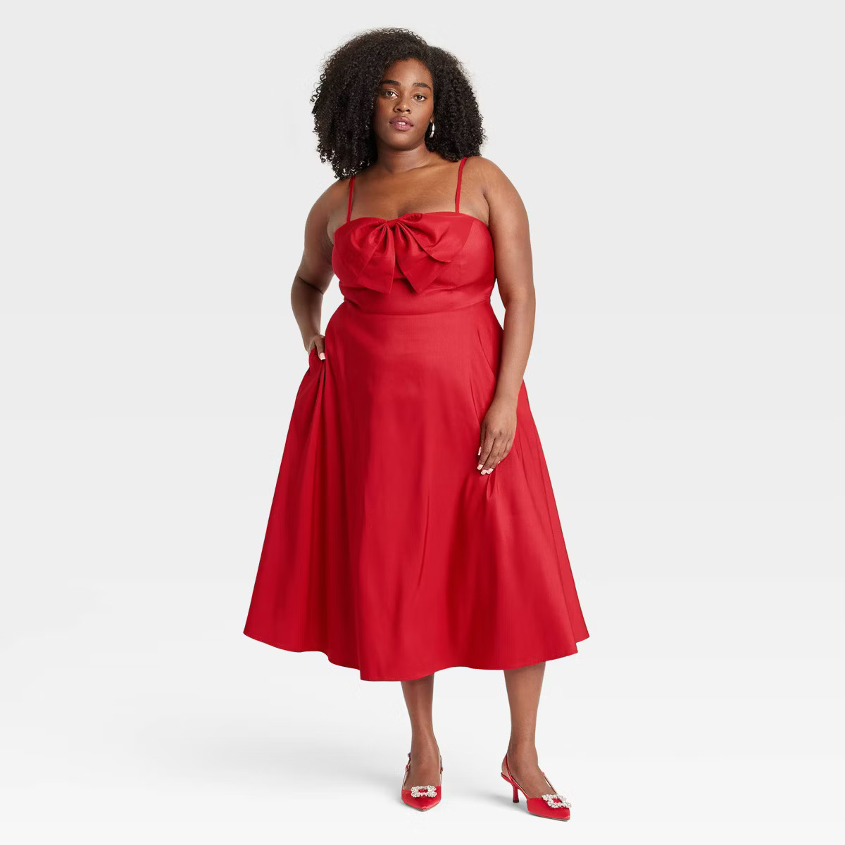 Women's Bow Midi Dress - A New Day™ | Target