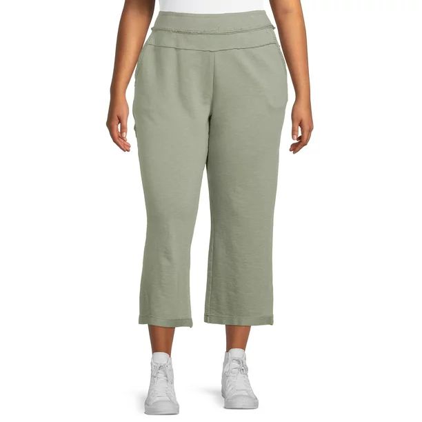 Terra & Sky Women's Plus Size Wide Leg Lounge Pants | Walmart (US)