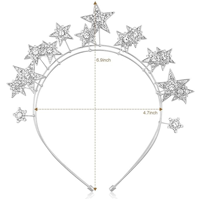 Coucoland Vintage Halo Crown Headpiece Star Celestial Crystal Headband Goddess Halo Crown Costume... | Amazon (US)