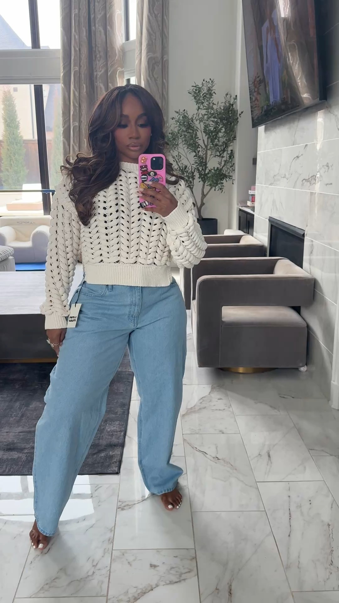 White chunky knit sweater!! 

#LTKootd #LTKMidsize