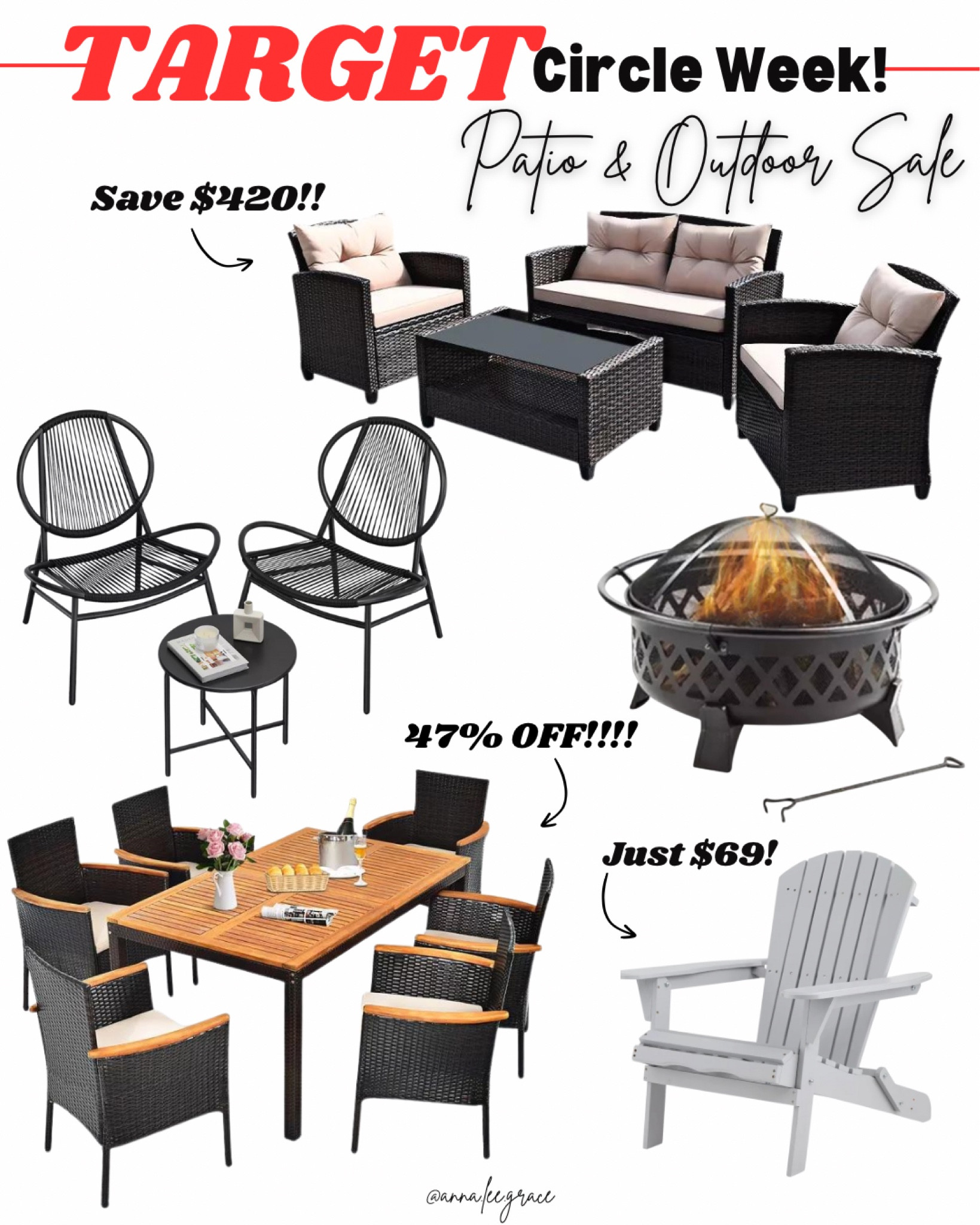 Target circle week!!! Save big time on all things patio and outdoor furniture 

#LTKHome #LTKSummerSales #LTKSaleAlert