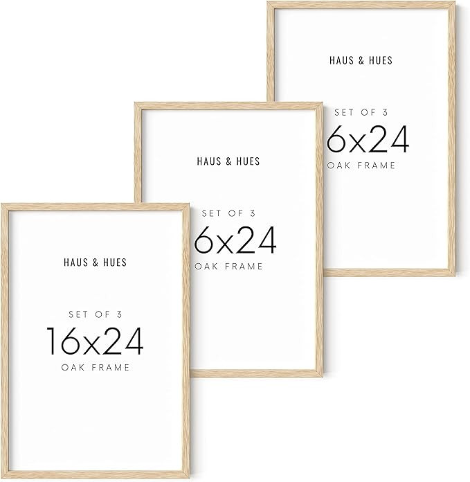 HAUS AND HUES Picture Frames 16x24 - Set of 3 16x24 Frame 3 Pack, 16x24 Picture Frames for Wall, ... | Amazon (US)