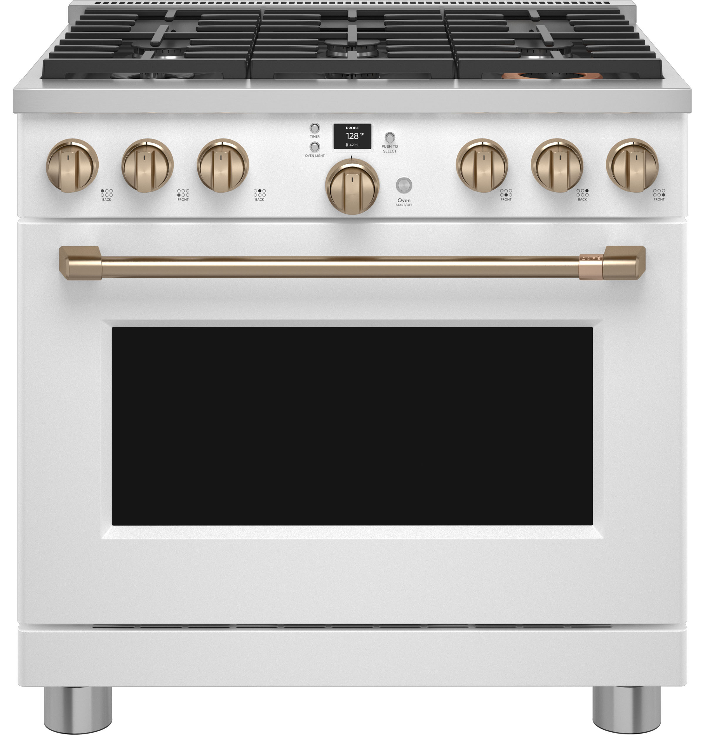 CAF\u00c9\u2122 36" Smart Dual-Fuel Commercial-Style Range with 6 Burners (Natural Gas) | Cafe Appliances (US)