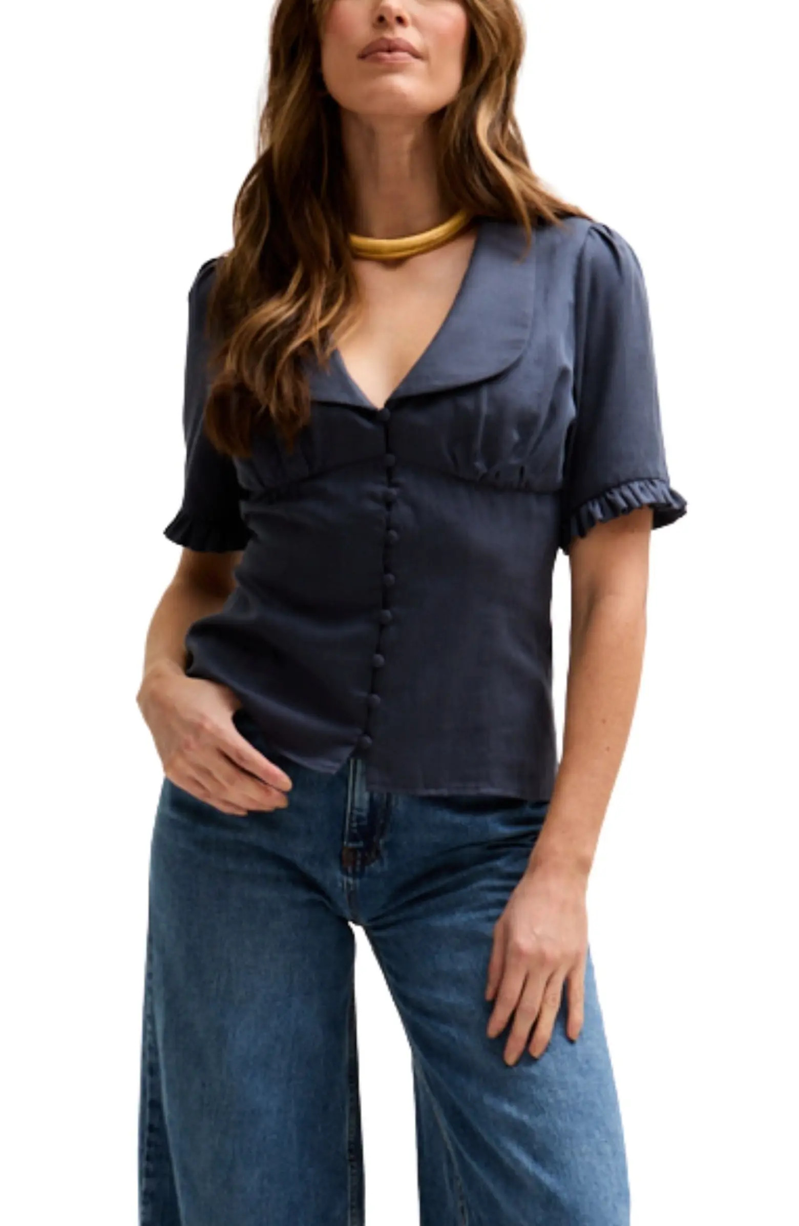 Rachel Vintage Inspired Short Sleeve Shirt | Nordstrom