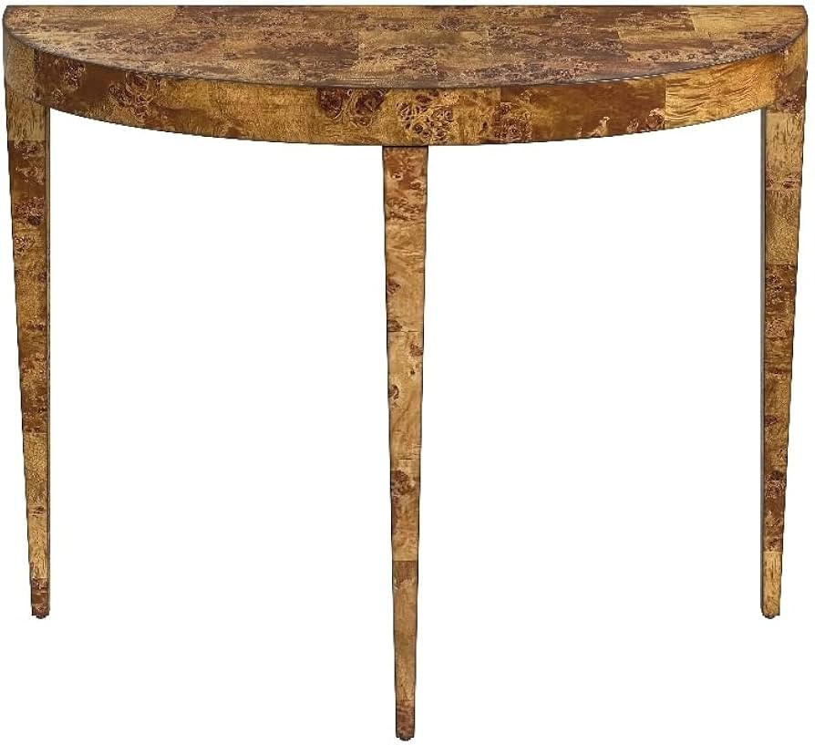 Bowery Hill Mid-Century Wooden Traditional Burl Console Table - Brown | Amazon (US)